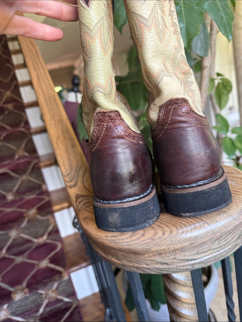 JUSTIN men’s superintendent steel toe work boot size 10 preowned very good cond - Picture 7 of 11